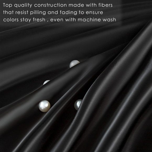 NEW 4 Pcs Satin Sheets -Silky Soft Extra Deep Pocket  Sheet Sets - Picture 5 of 16